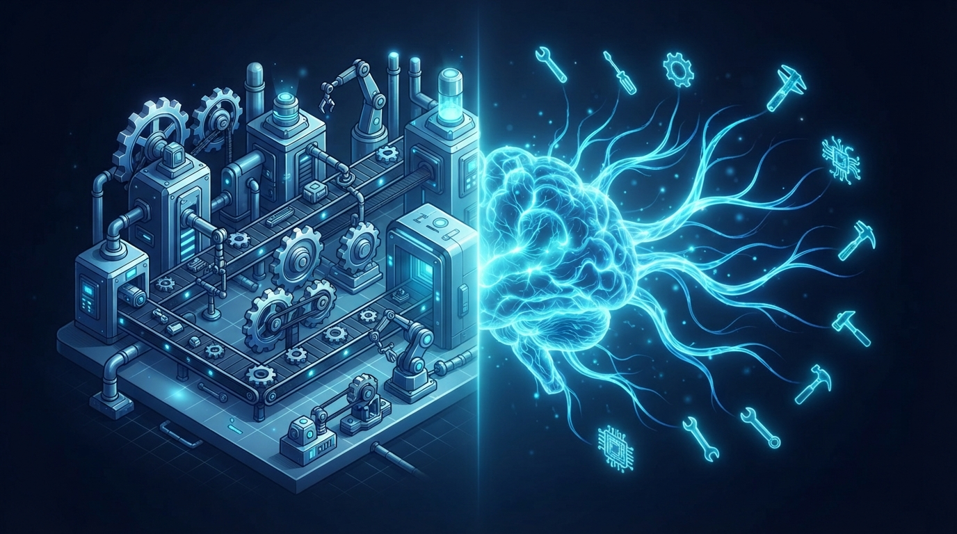 Illustration — Agent IA vs automatisation classique : quelle différence pour votre TPE/PME ?
